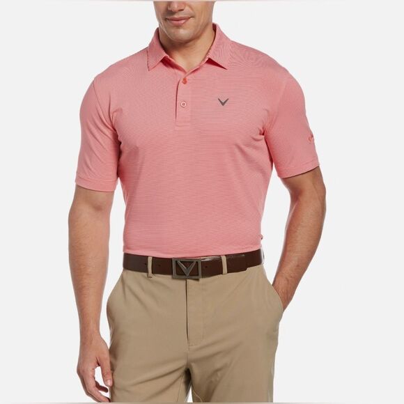 Callaway Men's Pro Spin Fine Line Stripe Short Sleeve Golf Polo XL - Picture 1 of 8